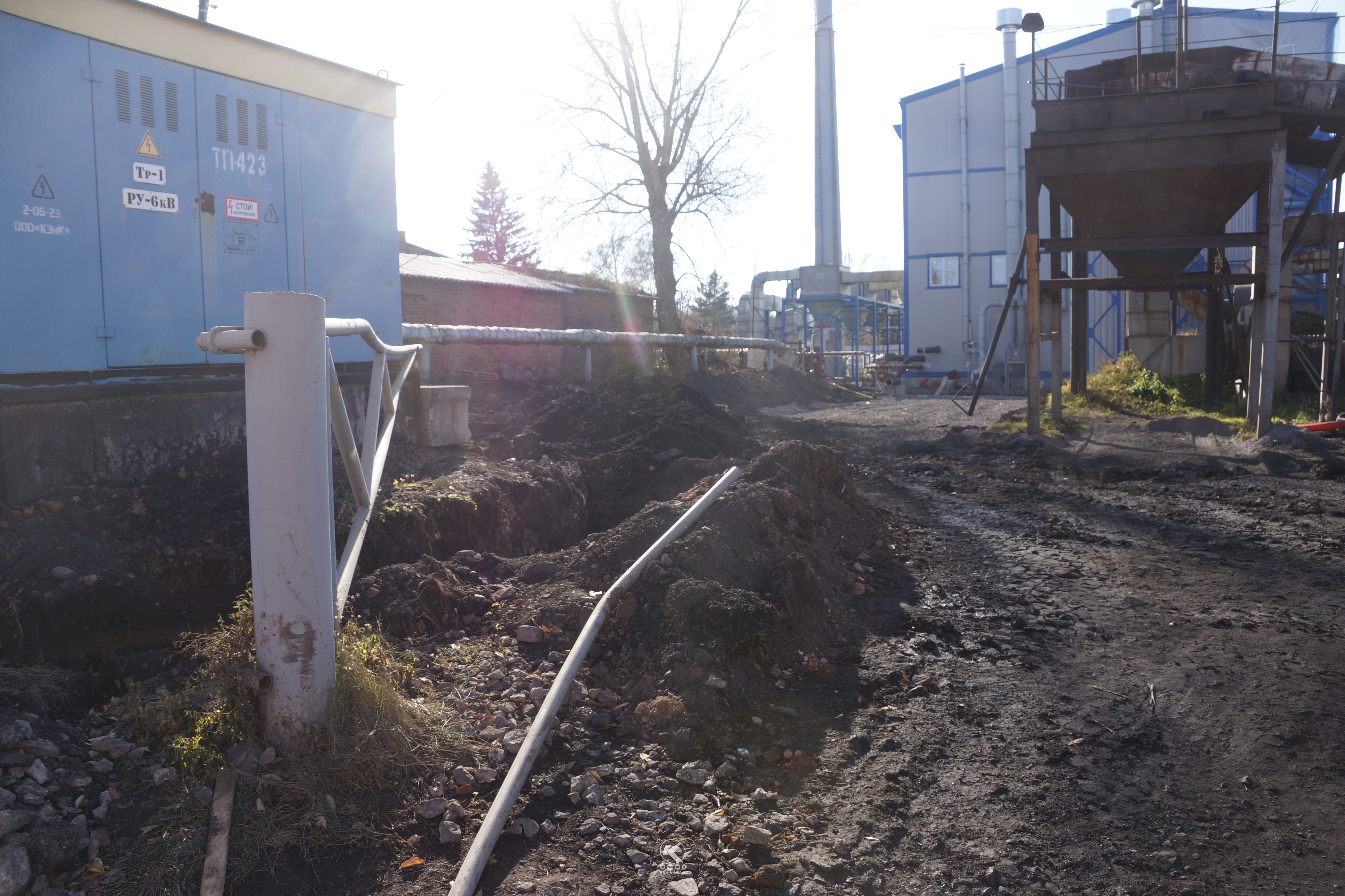 В центре города строится новая котельная